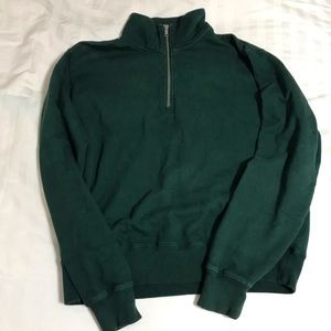 Brandy Melville Green Quarter Zip